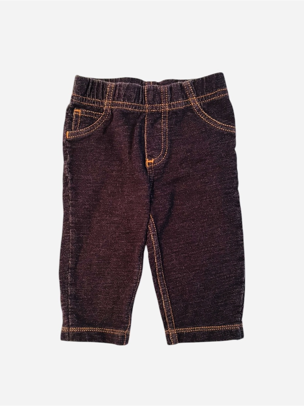 Carter's Blue Knit Denim-Style Baby Jeans 6M 4 0569